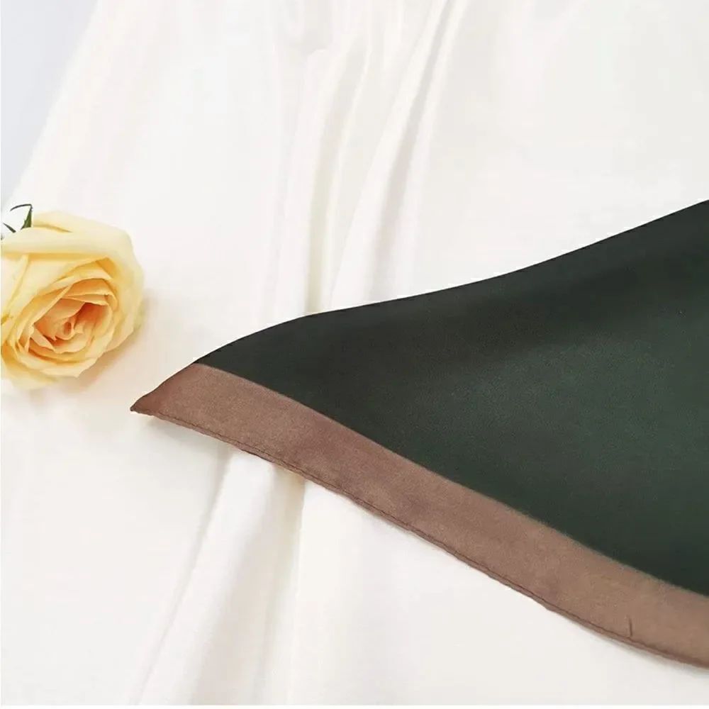 Color Block Silky Scarf   - Picture 3 of 5